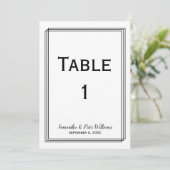 Moderne geometrische Linien - Tischnummern (Stehend Vorderseite)