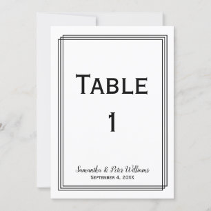 Moderne geometrische Linien - Tischnummern