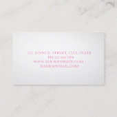 Moderne geometrische Lippen Makeup Artist Visitenkarte (Rückseite)