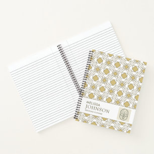 Moderne geometrische Luxus-Notizbuch aus Gold Notizblock