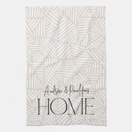 Moderne geometrische minimale Zuhause in Beige und Geschirrtuch (Vertikal)