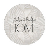 Moderne geometrische minimale Zuhause in Beige und Schneidebrett (Vorderseite)