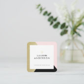 Moderne geometrische Minimalistische Quadratische Visitenkarte (Stehend Vorderseite)