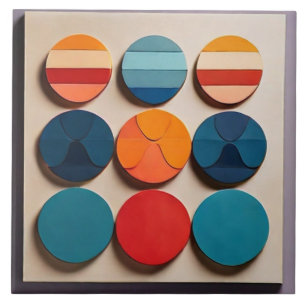 Moderne geometrische Mitte des Jahrhunderts Fliese