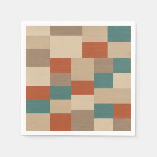 Moderne geometrische Mittelalter-Tücher Serviette (Vorderseite)