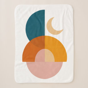 Moderne geometrische Mond-Abstrakte Kunst Sherpadecke
