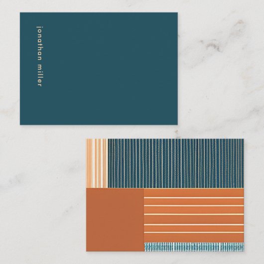 Moderne geometrische Monogramm-Note-Karte Mitteilungskarte (Vorne/Hinten)