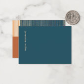 Moderne geometrische Monogramm-Note-Karte Mitteilungskarte (Vorderseite/Rückseite Beispiel)