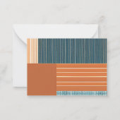 Moderne geometrische Monogramm-Note-Karte Mitteilungskarte (Rückseite)