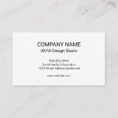 Moderne Geometrische Monogramm (rot) Visitenkarte (Rückseite)