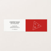 Moderne Geometrische Monogramm (rot) Visitenkarten (Außenseite Aufgefaltet)