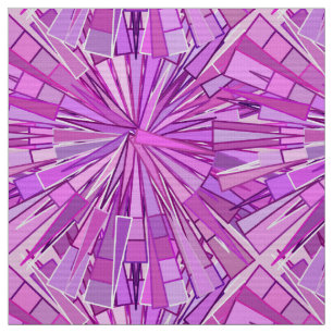 Moderne geometrische Mosaik, Violet und Orchid Stoff