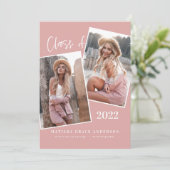 Moderne geometrische MultiFoto-Graduierungsparty (Stehend Vorderseite)