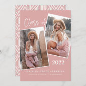 Moderne geometrische MultiFoto-Graduierungsparty (Vorne/Hinten)