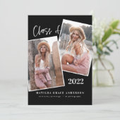 Moderne geometrische MultiFoto-Graduierungsparty (Stehend Vorderseite)