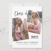 Moderne geometrische MultiFoto-Graduierungsparty (Vorderseite)