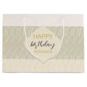 Moderne geometrische Mustard Blush Geometrie Mit M Große Geschenktüte (Vorderseite)