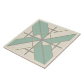 Moderne geometrische Muster # 8 Meergrün ID1192 Fliese (Seite)