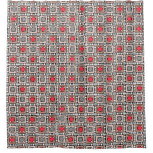 moderne geometrische Muster Deko grau, beige Duschvorhang
