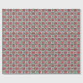 moderne geometrische Muster Deko grau, beige Geschenkpapier (Flach)