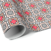 moderne geometrische Muster Deko grau, beige Geschenkpapier (Rolleneckpunkt)