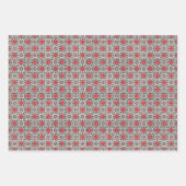 moderne geometrische Muster Deko grau, beige Geschenkpapier Set (Vorderseite 3)