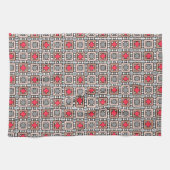moderne geometrische Muster Deko grau, beige Geschirrtuch (Horizontal)