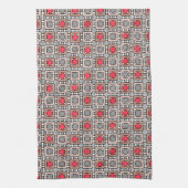moderne geometrische Muster Deko grau, beige Geschirrtuch (Vertikal)