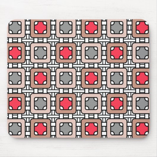 moderne geometrische Muster Deko grau, beige Mousepad (Vorne)