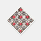 moderne geometrische Muster Deko grau, beige Serviette (Ecke)