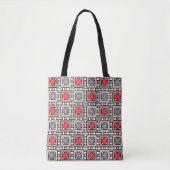 moderne geometrische Muster Deko grau, beige Tasche (Vorderseite)