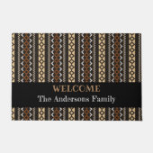 Moderne geometrische Muster-Erdtöne willkommen Fußmatte (Vorderseite)