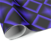Moderne geometrische Muster Geburtstagsfeier Blau Geschenkpapier (Rolleneckpunkt)