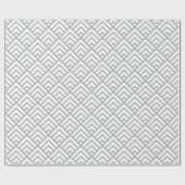 Moderne geometrische Muster-graues Weiß-Dreiecke Geschenkpapier (Flach)