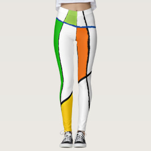 Moderne geometrische Muster - helle Farben Leggings