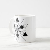 Moderne geometrische Muster Kaffeetasse (Vorderseite Links)