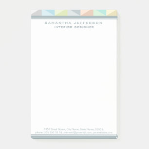 Moderne geometrische Muster Post-it®-Hinweise 4 x Post-it Klebezettel