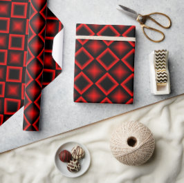 Moderne geometrische Muster Rot und Schwarz Geburt Geschenkpapier