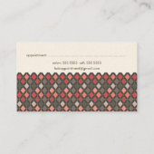 Moderne geometrische Muster-Sitzkarte Terminkarte (Rückseite)