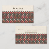 Moderne geometrische Muster-Sitzkarte Terminkarte (Vorne/Hinten)