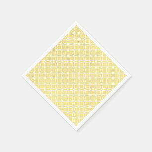 Moderne geometrische Muster sonniges Pastellgelb Serviette