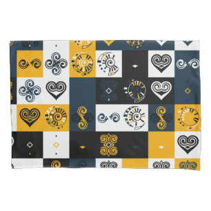 Moderne geometrische Muster trendy gelb Kissenbezug
