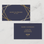 Moderne geometrische Muster-Visitenkarte Visitenkarte (Vorne/Hinten)