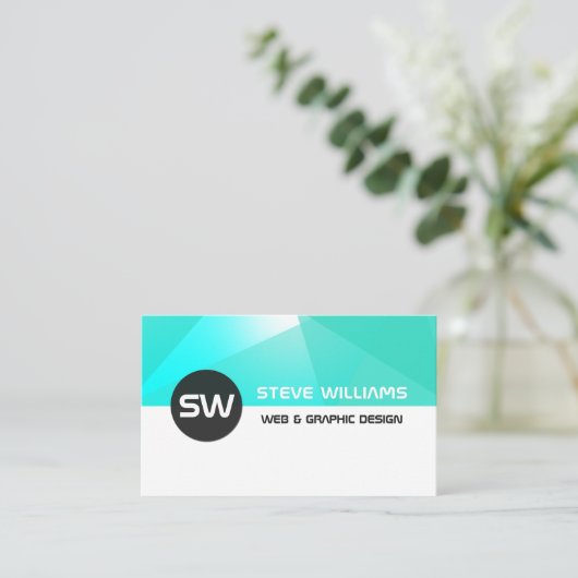 Moderne geometrische Musterabdeckung Visitenkarte (Stehend Vorderseite)