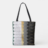 Moderne geometrische Mustertasche Tasche (Rückseite)