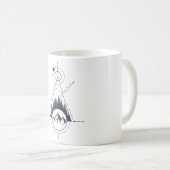 Moderne geometrische Naturgebirgsformen Kaffeetasse (VorderseiteRechts)