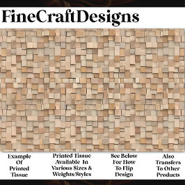 Moderne geometrische natürliche Holzblöcke Z1 Deco Seidenpapier