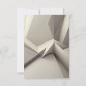 Moderne geometrische, neutrale Silver Style Rsvp C (Rückseite)