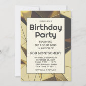 Moderne geometrische Party Einladung mit niedriger (Vorderseite)