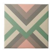 Moderne geometrische Pastellfarben Fliese (Vorderseite)